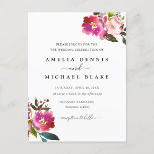 Waterverf Voorjaarsbijeenkomst Floral Weddenschap Briefkaart