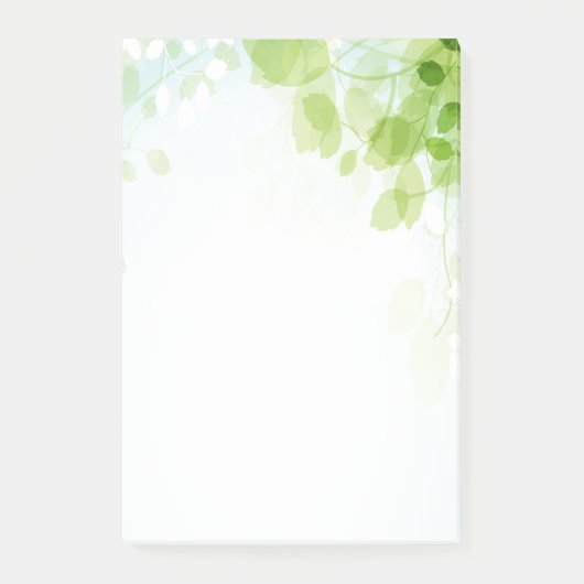 Waterverf voorjaarsbladeren post-it® notes (Voorkant)