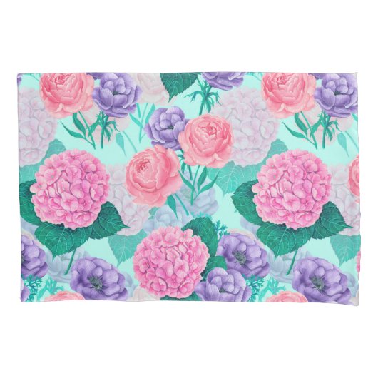 Waterverf voortuin 2 kussensloop (Voorkant)