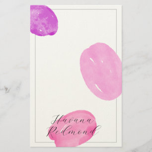 Waterverf vormen roze frame Briefpapier
