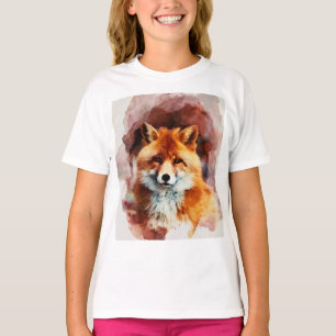 waterverf vos t-shirt
