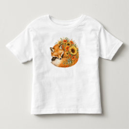 Waterverf Vos Zonnebloem PNG Herfst Papavers Ontwe Kinder Shirts