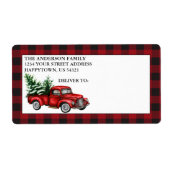 Waterverf  vrachtwagenvakantie Betaalde verzending Etiket (Voorkant)