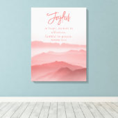 Waterverf Vreedzaam Landschap Bijbelvers Canvas Afdruk (Insitu (Houten vloer))