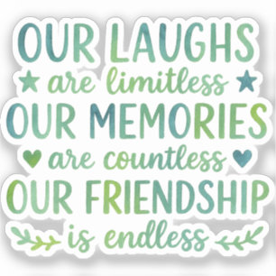 Waterverf Vriendschapsquote Sticker