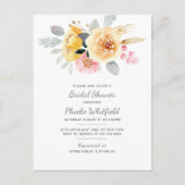 Waterverf Vrijgezellenfeest Floral Modern Botanica Uitnodiging Briefkaart (Voorkant)