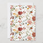  Waterverf Vrijgezellenfeest Floral Script Kaart (Achterkant)