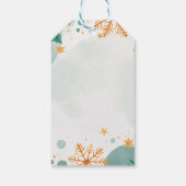 Waterverf Vrolijk Kerstcadeau Labels – Elegant Cadeaulabel (Achterkant)