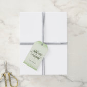 Waterverf Vrolijk Kerstfeest Custom Green Cadeaulabel (Met Touw)