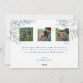 Waterverf Vrolijk Kerstscript Juniper Foto Feestdagenkaart (Achterkant)