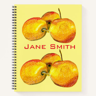 Waterverf vruchten met gele peren notitieboek