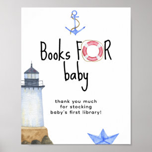 Waterverf vuurtoren - Boeken voor baby Poster