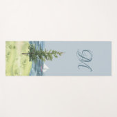 Waterverf vuurtoren kustmonogram yogamat (Voorkant (horizontaal))