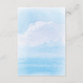 Waterverf vuurtoren Nautical Wedding Reception Informatiekaartje (Achterkant)