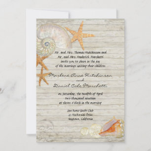 Waterverf vuurtoren, strand bruiloft kaart