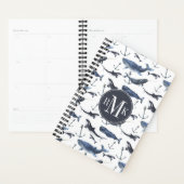 Waterverf-walvis en ankerpatroon planner (Display)