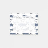 Waterverf-walvis en ankerpatroon post-it® notes (Voorkant)