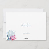 Waterverf Walvis Haai Plat Kerstkaart (Achterkant)