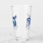 Waterverf walvis - Ik walgelijk altijd van je Glas (Links)