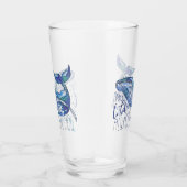 Waterverf walvis - Ik walgelijk altijd van je Glas (Rechts)