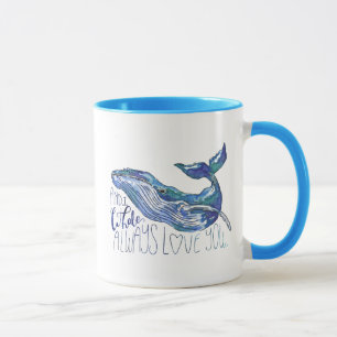 Waterverf walvis - Ik walgelijk altijd van je Mok