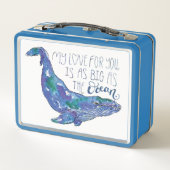 Waterverf walvis - Liefde zo groot als de oceaan (Achterkant)