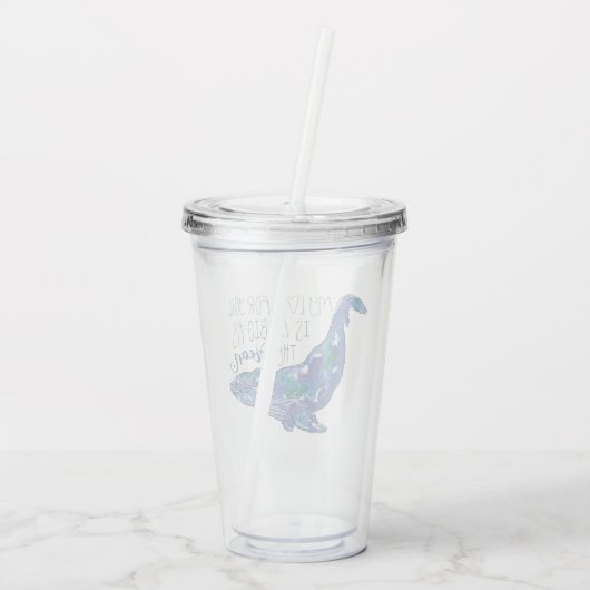 Waterverf walvis - Liefde zo groot als de oceaan Acryl Drinkbeker (Achterkant)