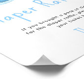 Waterverf walvis - Luier Raffle spel Poster (Hoek)