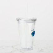 Waterverf walvis Mariene Kinderen Gepersonaliseerd Acryl Drinkbeker (Rechts)