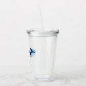 Waterverf walvis Mariene Kinderen Gepersonaliseerd Acryl Drinkbeker (Links)