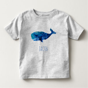 Waterverf walvis Mariene Kinderen Gepersonaliseerd Kinder Shirts