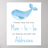 Waterverf walvis - Moeder aan te spreken Poster (Voorkant)