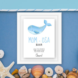 Waterverf walvis - Moeder-Osa Bar Poster