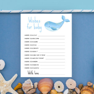 Waterverf walvis - Wensen voor baby