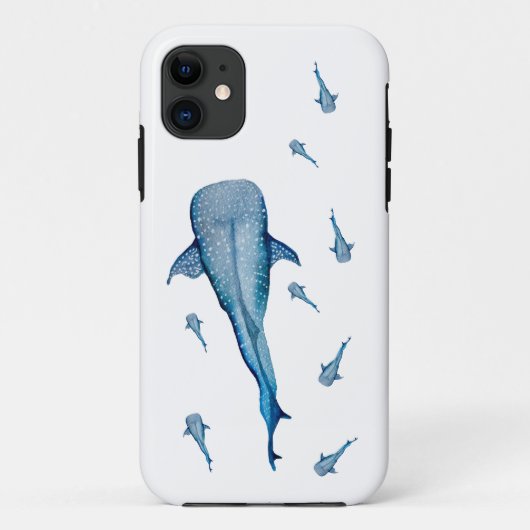 Waterverf walvishaai Case-Mate iPhone case (Achterkant)