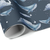 Waterverf walvissen cadeaupapier (Rol Hoek)