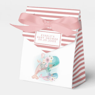 Waterverf Walvissen Meisje Baby Shower Bedankdoosjes