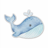 Waterverf walvissen sticker (Voorkant)