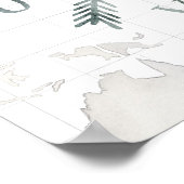 Waterverf Wanderlust Adventure III | Liefde Poster (Hoek)