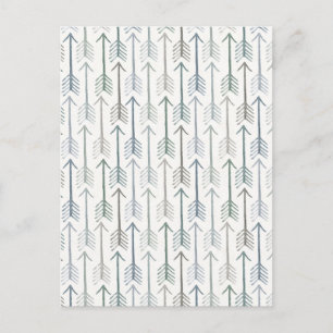 Waterverf Wanderlust Arrow Pattern Briefkaart