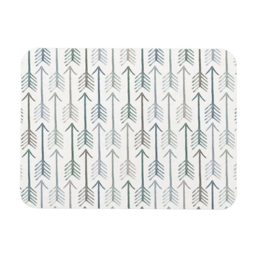 Waterverf Wanderlust Arrow Pattern Magneet (Horizontaal)