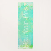 Waterverf Warrior Pose Mountain Pose Abstract Yogamat (Achterkant)