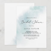 Waterverf was | Blauw Vrijgezellenfeest Kaart (Voorkant / Achterkant)