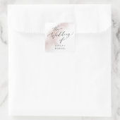 Waterverf was | Blush Weddenschap Envelope-zegels Vierkante Sticker (Tas)