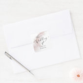 Waterverf was | Blush Weddenschap Envelope-zegels Vierkante Sticker (Envelop)