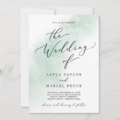 Waterverf was | Groen de bruiloft van Kaart (Voorkant)