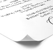 Waterverf was | Onderteken van het menu Menu Blue Poster (Hoek)