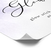 Waterverf was | Paars Let Love Glow Sign Poster (Hoek)