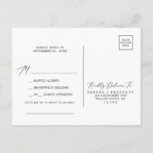 Waterverf was | Paars Song RSVP-Briefkaart Uitnodiging Briefkaart (Achterkant)