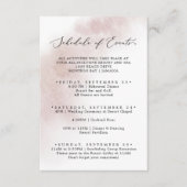 Waterverf was | Schema van het Weekendeschema in h Informatiekaartje (Voorkant)